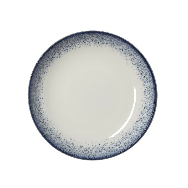 Assiette creuse en porcelaine série Vida Marina - Ø 21 cm (lot de 6)