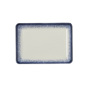 Assiette rectangulaire en porcelaine série Vida Marina - 18 x 13 cm (lot de 6)