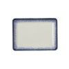 Assiette rectangulaire en porcelaine série Vida Marina - 18 x 13 cm (lot de 6)