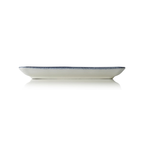Assiette rectangulaire en porcelaine série Vida Marina - 18 x 13 cm (lot de 6)