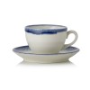 Tasse en porcelaine - 220 ml - Avec soucoupe -  Série Vida Marina (lot de 6)