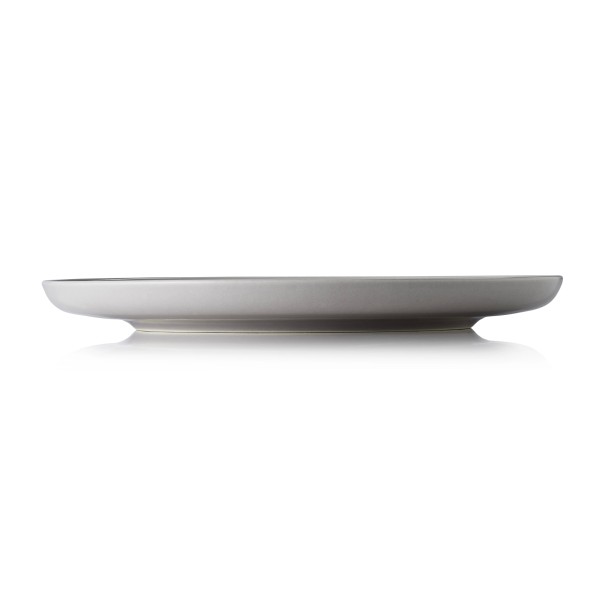 Assiette plate en porcelaine - Ø 19 cm - Série Nova Graphite (lot de 6)