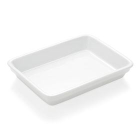 Plat en porcelaine - 1 compartiment (lot de 3)
