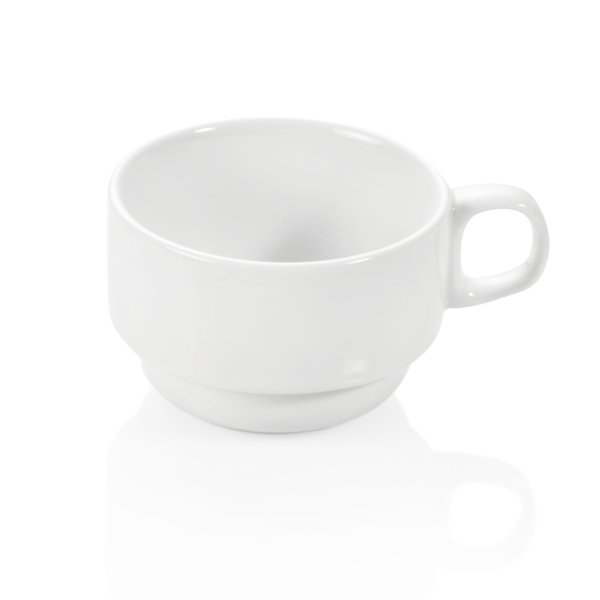 Tasse en porcelaine empilable - Ø 8 cm - 180 ml (lot de 12)