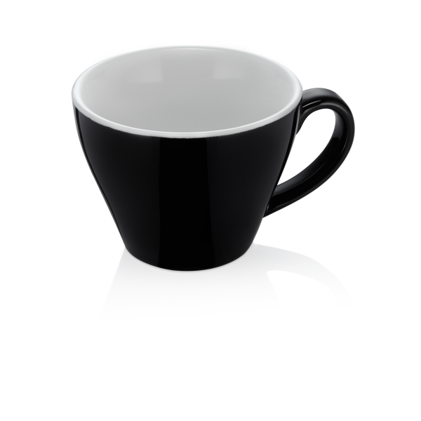 Tasse espresso double en porcelaine noire - Ø 8,5 cm - 180 ml (lot de 6)