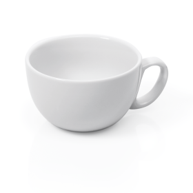 Tasse café latte en porcelaine blanche - Ø 11 cm - 350 ml (lot de 6)