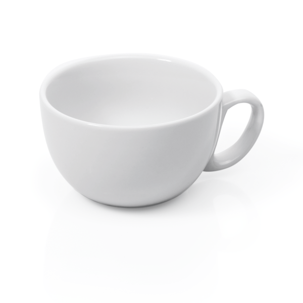 Tasse café latte en porcelaine blanche - Ø 11 cm - 350 ml (lot de 6)