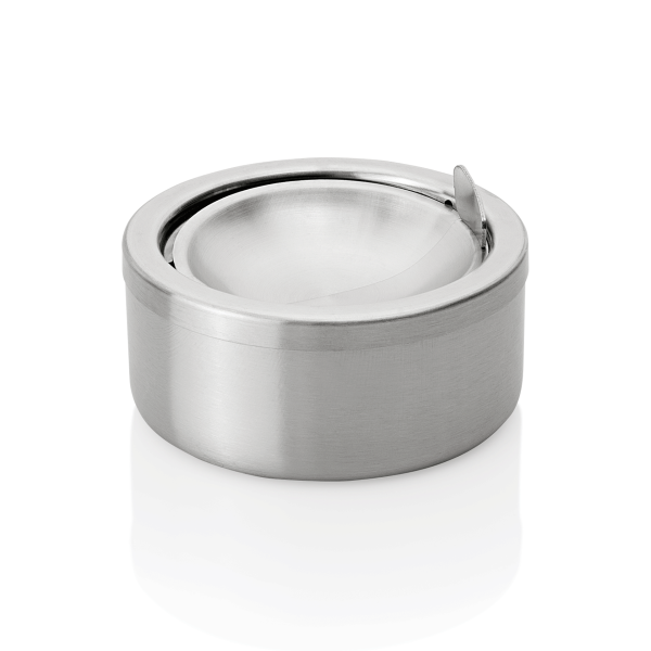 Cendrier à pression inox - Ø 11,5 cm - Hauteur 6 cm