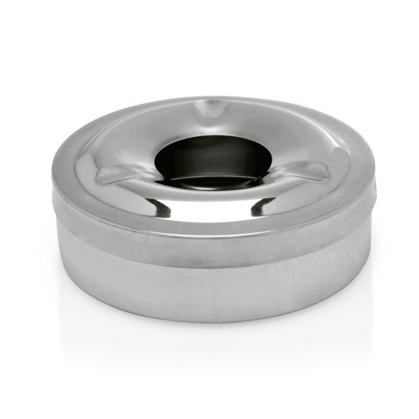 Cendrier coupe-vent inox chromé - Ø 11 cm - Hauteur 4 cm