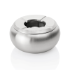 Cendrier design coupe-vent inox chromé - Ø 14,5 cm - Hauteur 7,5 cm