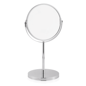 Miroir de courtoisie chromé sur pied - Ø 17 - Hauteur 35 cm