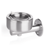 Cendrier mural inox chromé - Ø 12 cm - Hauteur 14 cm