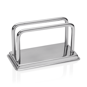 Porte-cartes doubles arceaux inox chromé - 12 x 7,5 cm