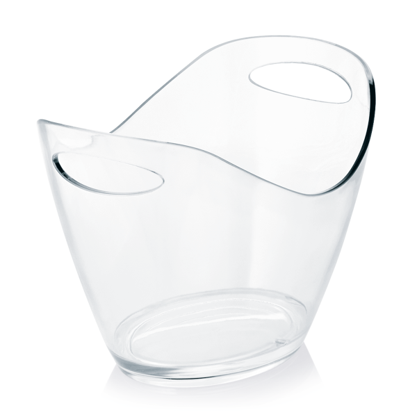 Seau à champagne en plastique transparent - 3 L