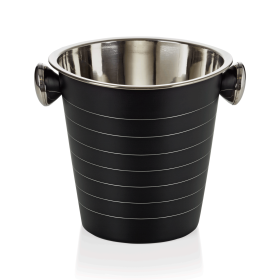 Rafraîchisseur de bouteille en acier chrome-nickel revêtement noir poudré - 4,5 L