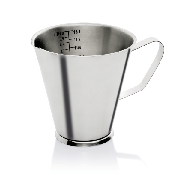 Pichet inox chromé gradué - 1 L