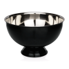 Seau à champagne inox chromé sur pied - Revêtement laqué noir - Ø 38 cm - 10 L