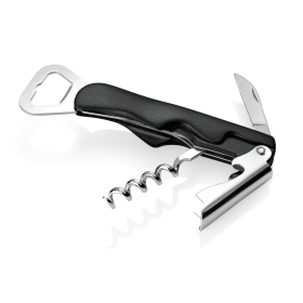 Couteau sommelier en acier chromé et manche en plastique - 13,5 cm