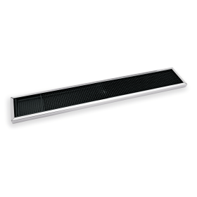 Tapis de bar en caoutchouc avec cadre inox 18/0 - 60 x 10 cm