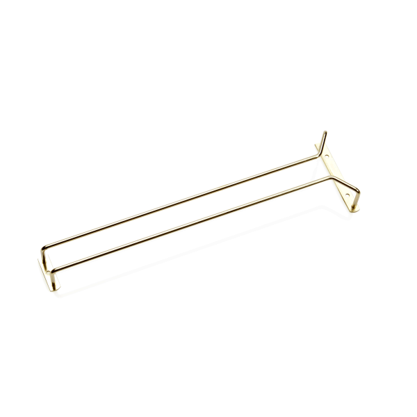 Rail à verres en laiton - 41,5 cm