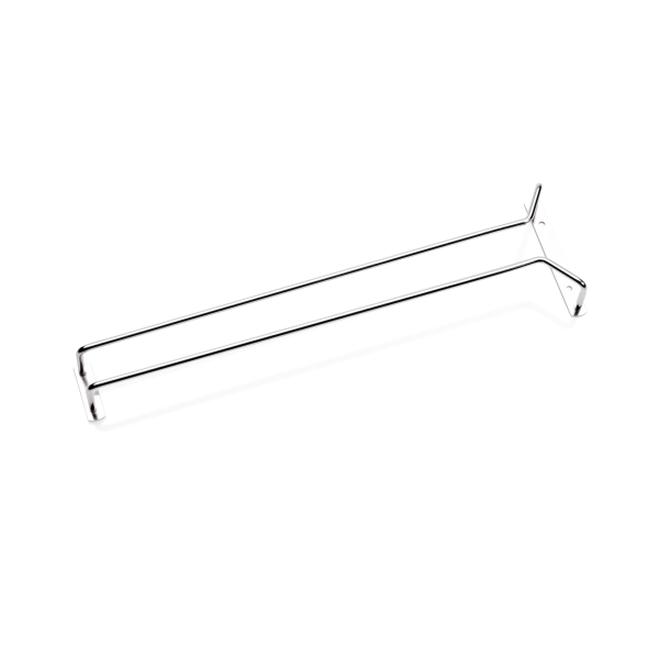 Rail à verres en acier chromé - 41,5 cm