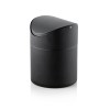 Poubelle de table en acier revêtement noir poudré - Ø 12 cm - 1,2 L