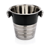 Seau à bouteille revêtement noir poudré et inox