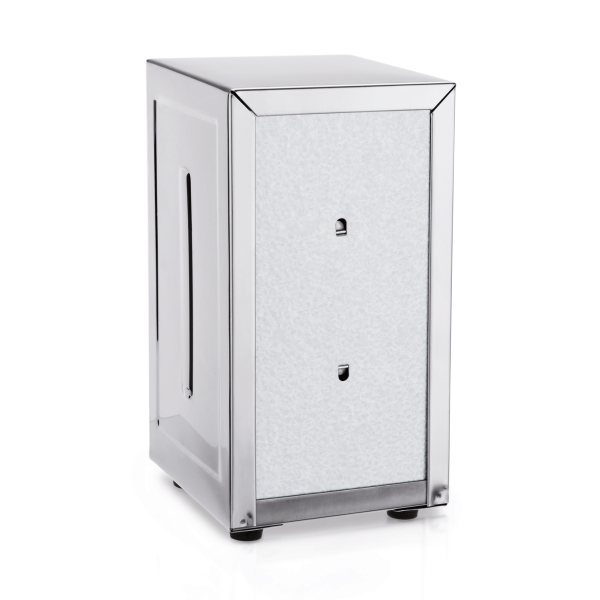 Distributeur de serviettes inox chromé - 18 x 9,5 cm