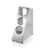 Support pour 3 cylindres à couverts inox chromé - 16,5 x 32 x 48 cm