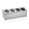 Support pour 4 cylindres à couverts inox chromé - 45 x 17 x 18 cm