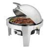 Chafing dish électrique rond inox chromé - Ø 39,5 cm - 6,8 L