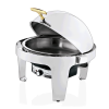 Chafing dish électrique rond inox chromé - Ø 39,5 cm - 6,8 L