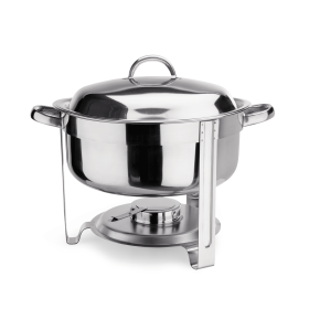 Chafing dish soupière inox chromé - Ø 33 cm - 7,5 L