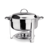 Chafing dish soupière inox chromé - Ø 33 cm - 7,5 L