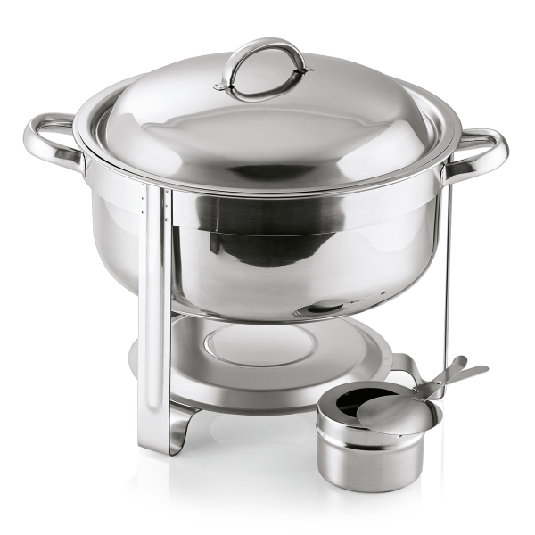 Chafing dish soupière inox chromé - Ø 33 cm - 7,5 L