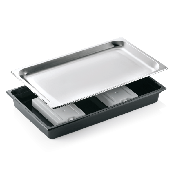 Bac de refroidissement acier chrome-nickel et polycarbonate - GN 1/1