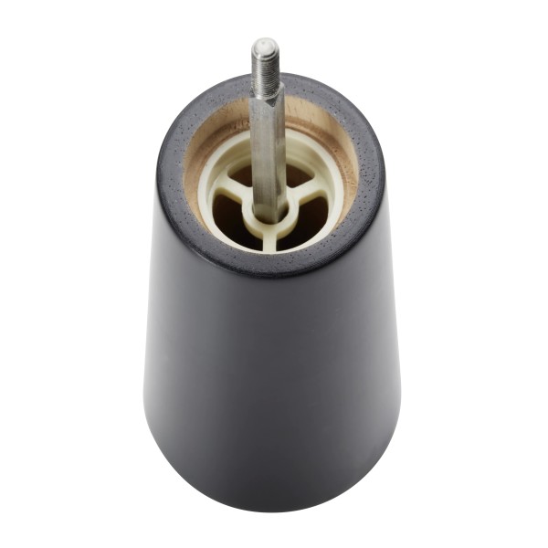 Moulin à poivre cylindrique en bois noir - 15 cm