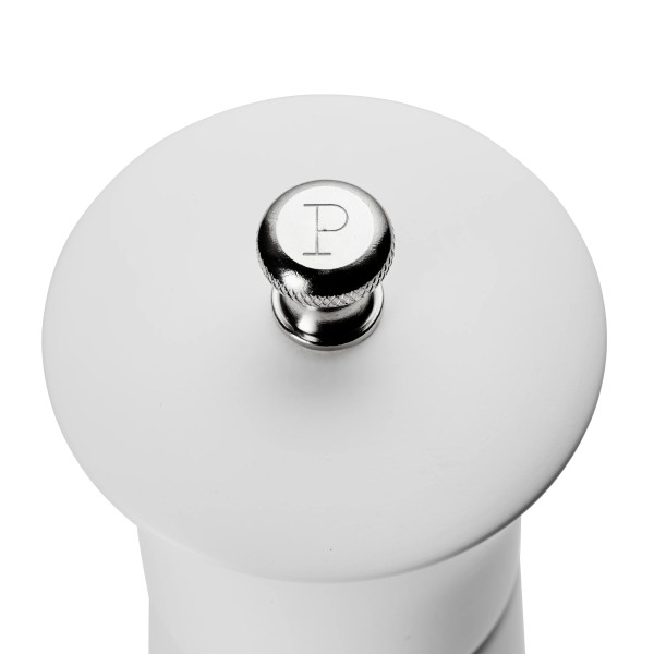 Moulin à poivre cylindrique en bois blanc - 15 cm