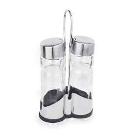 Ménagère 2 pièces verre et inox - 20 cm