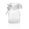 Bocal en verre avec couvercle hermétique - 100 ml - 5 x 5 x 8 cm (lot de 6)
