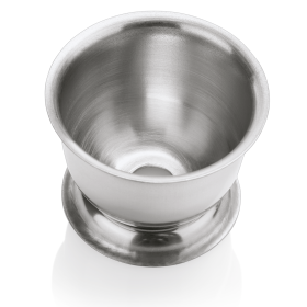 Coquetier en acier chrome-nickel avec fond percé - Hauteur 4 cm (lot de 6)