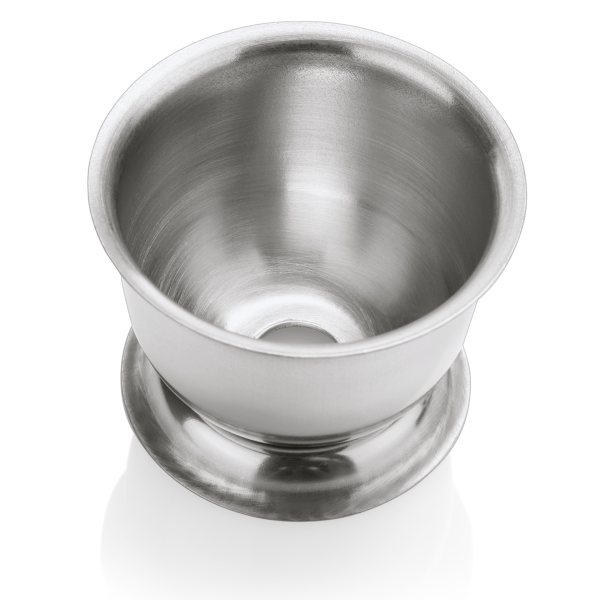 Coquetier en acier chrome-nickel avec fond percé - Hauteur 4 cm (lot de 6)