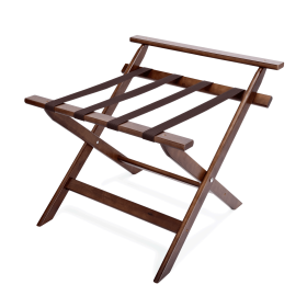 Porte-bagages en bois avec sangle en polyamide - 60 x 55 cm