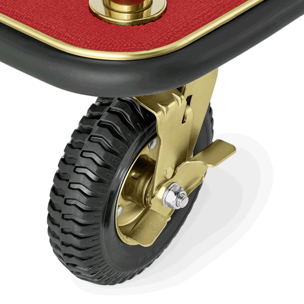 Chariot à bagages titane or avec penderie - 112 x 60 cm - Max 250 kg