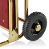 Diable à bagages titane or - 61 x 70 cm - Tapis rouge - Max 80 kg
