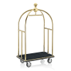 Chariot à bagages titane or avec penderie - 112 x 60 cm - Tapis noir - Max 150 kg