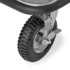 Chariot à bagages inox 18/8 brossé avec penderie - 112 x 60 cm - Tapis gris - Max 250 kg