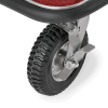 Chariot à bagages inox 18/8 brossé avec penderie - 112 x 60 cm - Tapis rouge - Max 250 kg