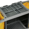 Chariot de service de chambre en plastique - 150 x 54 cm - 2 sacs 70 L