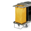 Chariot de service de chambre en plastique - 150 x 54 cm - 2 sacs 70 L